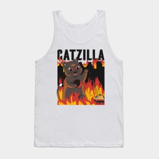 Catzilla Funny Cat Tank Top